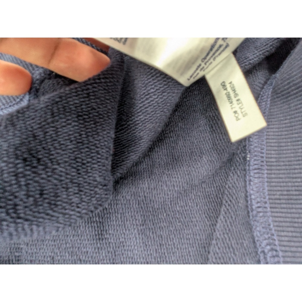 Lacoste LIVE Pullover Sweatshirt Size 2XL Navy Cloud Print Hoodie Tennis Players - Picture 10 of 11